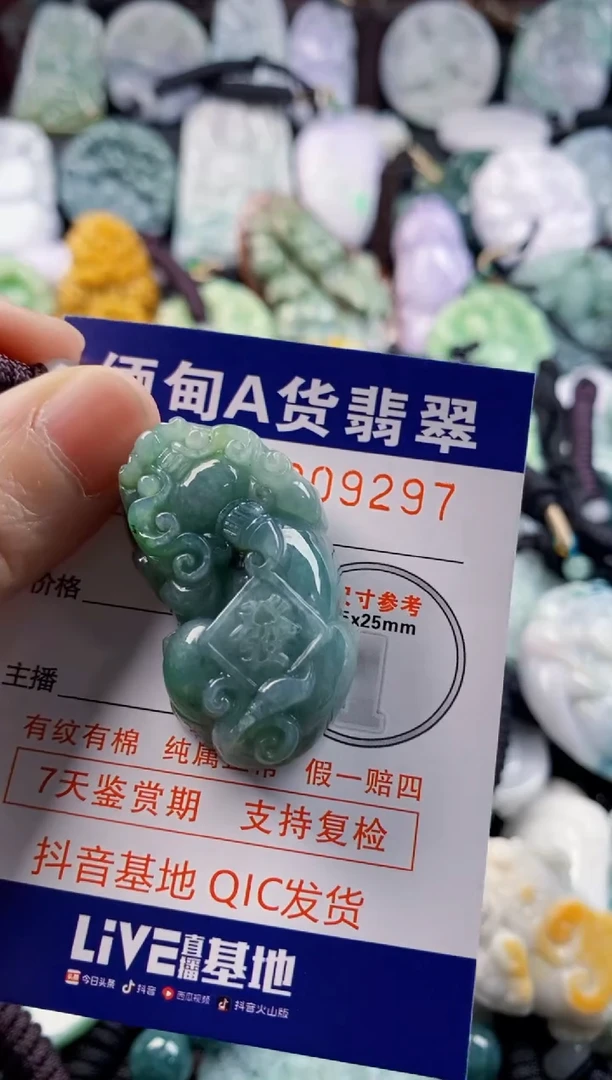 翡翠未镶嵌吊坠(不含链)1