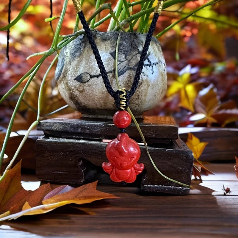 含辰砂工艺品生肖款高提红砂生肖吊坠（备注生肖）