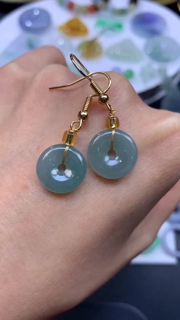 【闪购商品】翡翠耳饰合金翡翠多样性发一