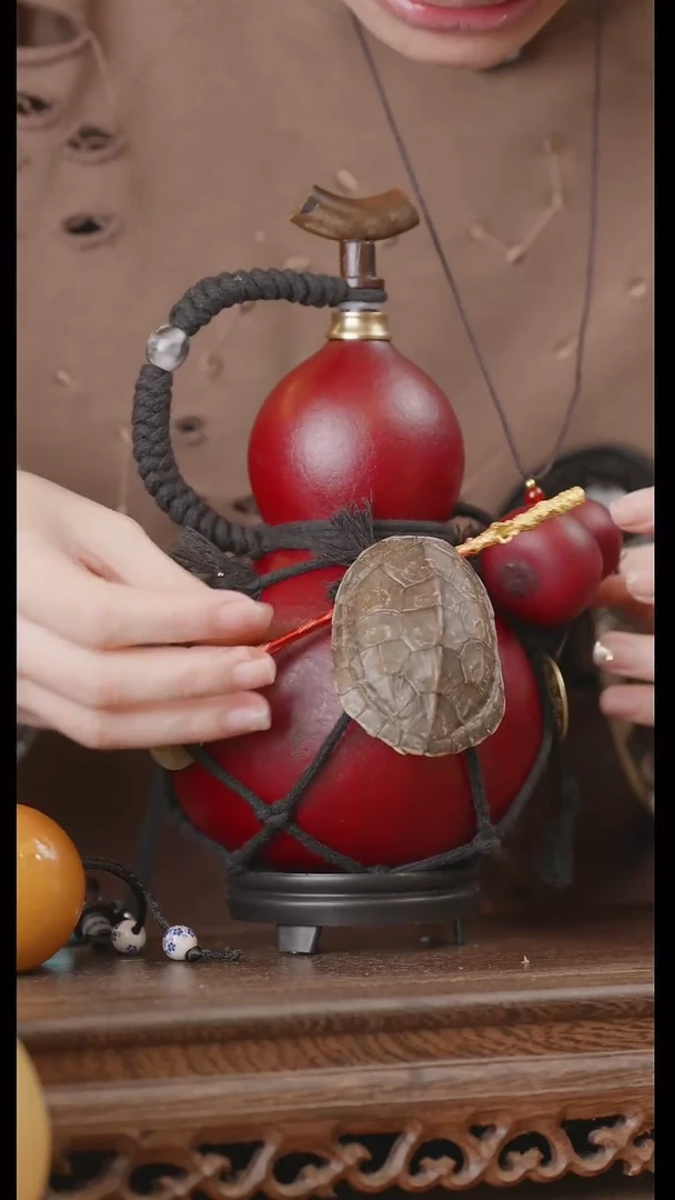 【闪购商品】202号精品天然大漆工艺防渗内胆酒葫芦~