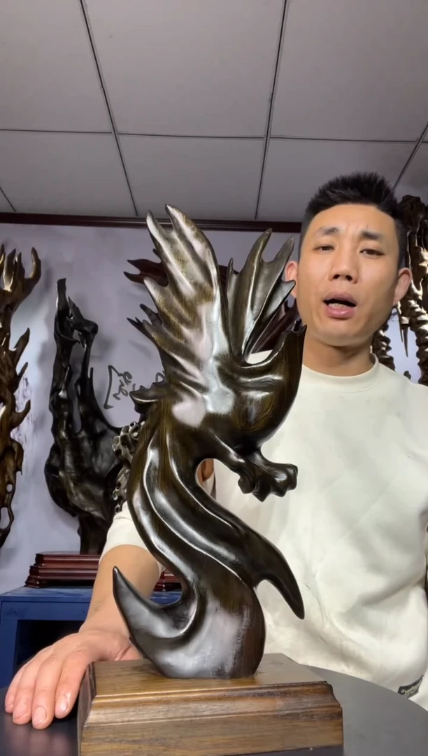 金丝楠木雕款气***八金丝楠木工艺品摆件