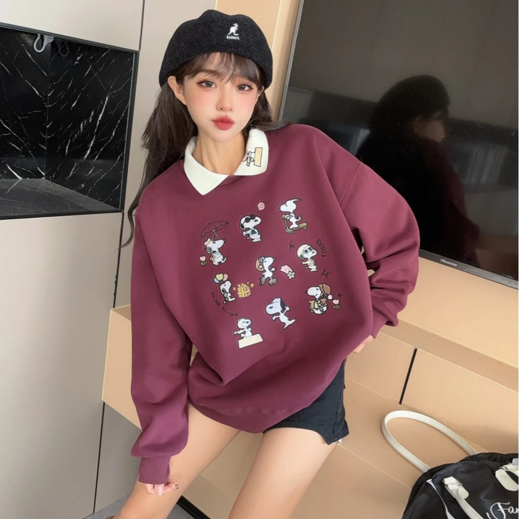 阿悄订制 冬款 九宫格史努比POLO衫#7803