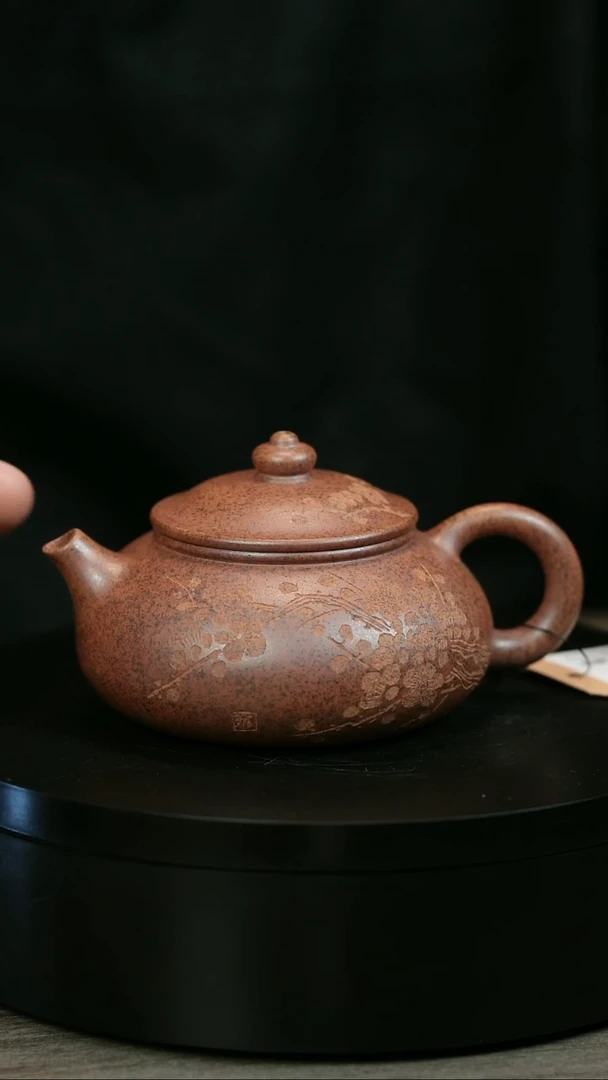 茶壶紫砂阿*?H2288赵翠虹天星刻绘寒江