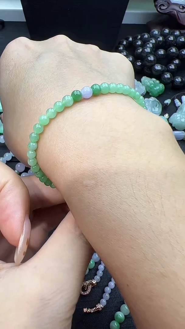 未镶嵌手串翡翠小米珠手串