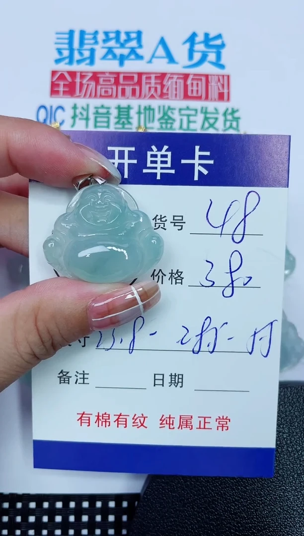 吊坠(赠链)银S925镶嵌翡翠48