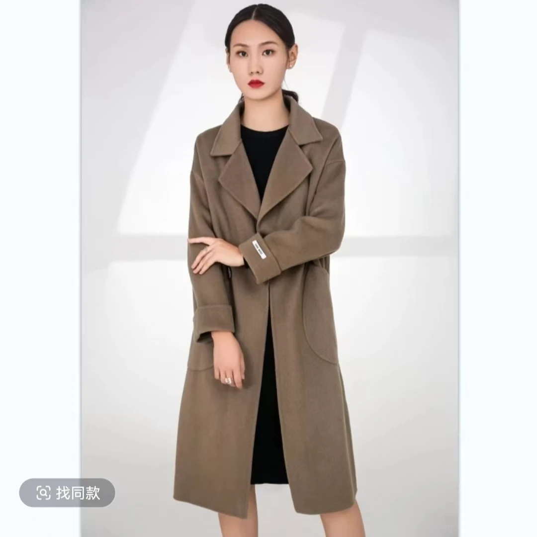 YAHONGNA/雅鸿娜福利款价格已开“双面羊毛大衣毛呢长款款外套