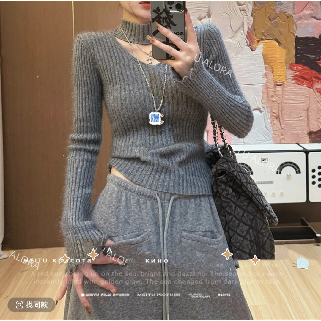 Q2秋冬新款厚毛衣外套针织衫宽松显瘦上衣