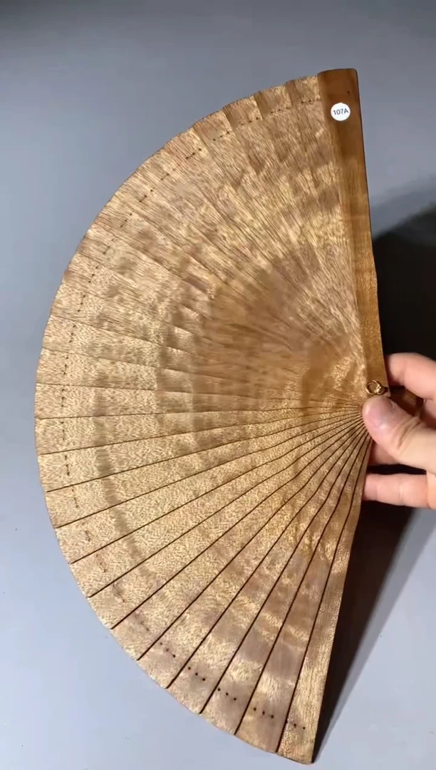 金丝楠107号21cm金丝楠木小叶桢楠扇子