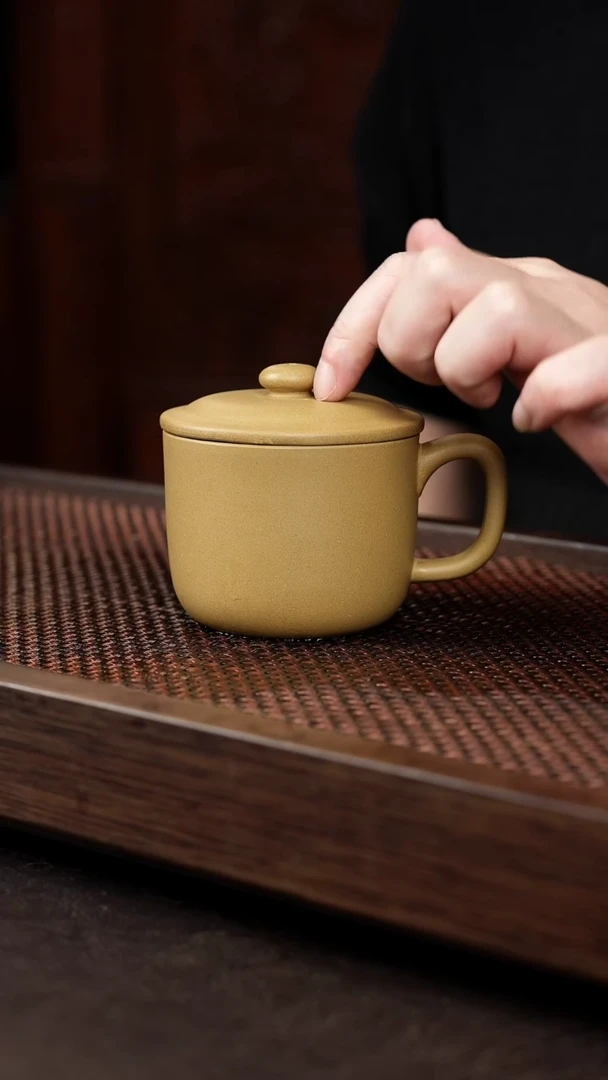 茶壶紫砂黄金段搪瓷盖杯