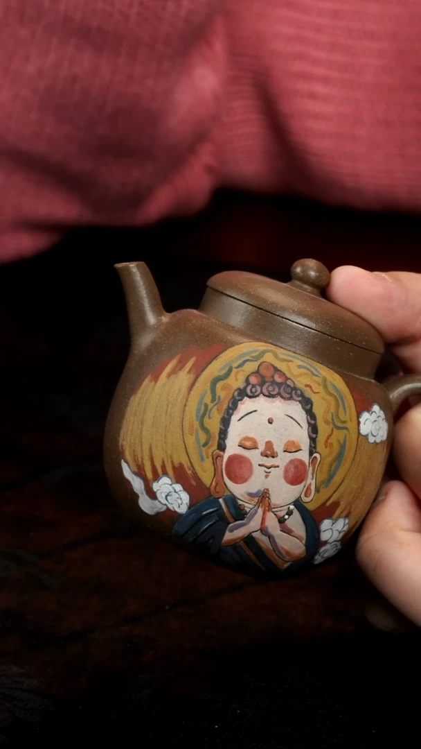 茶壶紫砂段泥小和尚壶