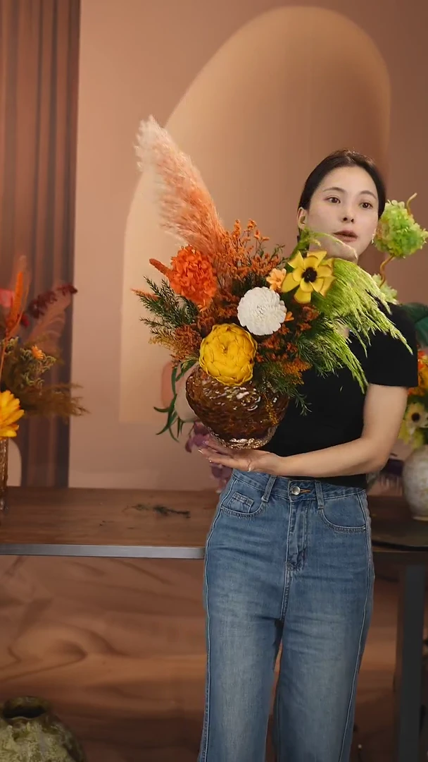 陶土：图片款花+花瓶