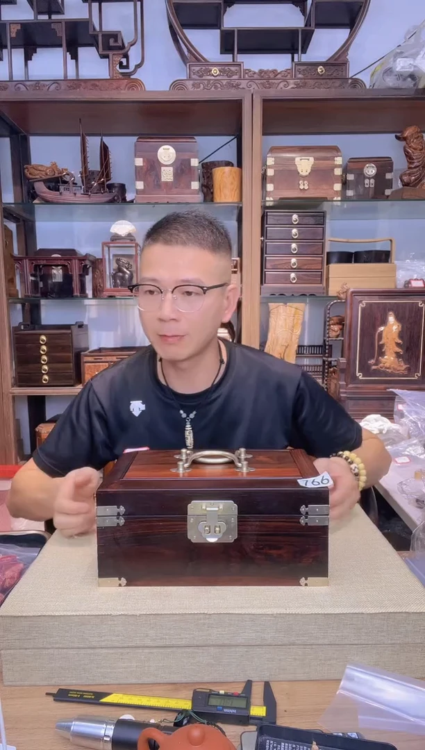 乌木类书架766微凹手提首饰盒 库存微瑕