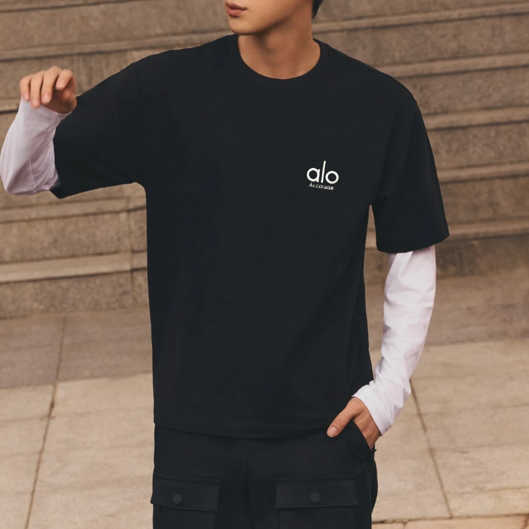 意卡伦萨25·SS设计师男装高级感100纯棉短袖T恤夏吸汗透气SM12375