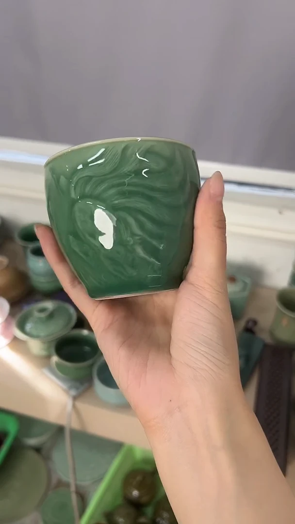 龙泉云间青瓷小米茶器