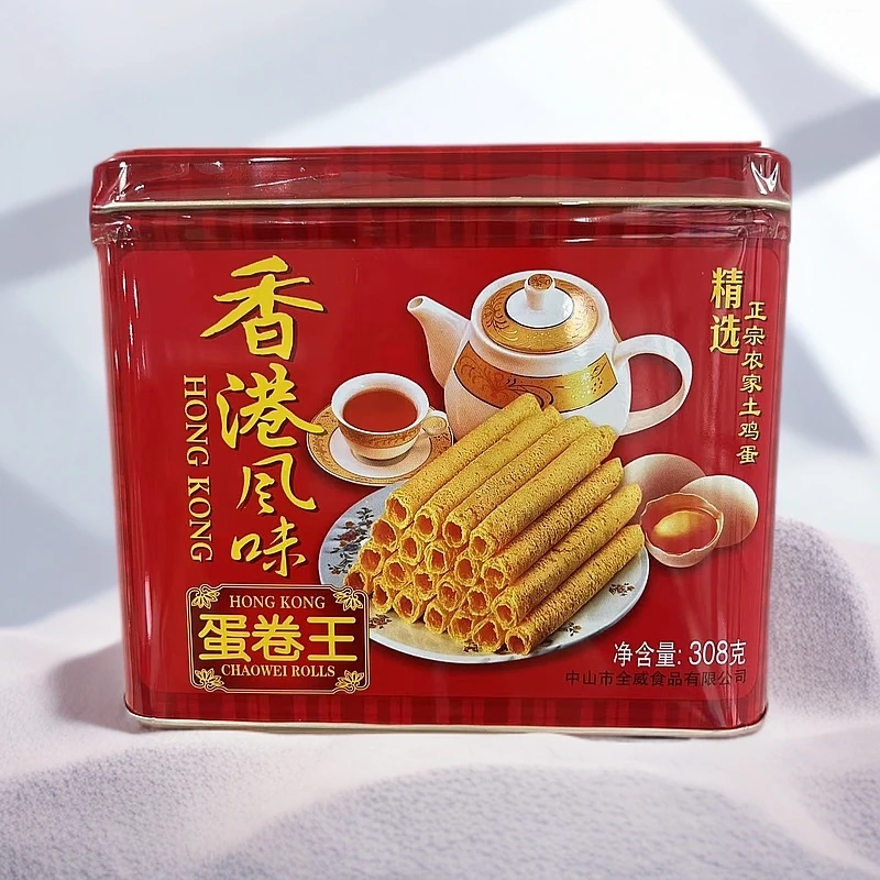 蛋卷王香港澳门手工老式鸡蛋卷酥饼干春节礼盒装年货广东特产零食
