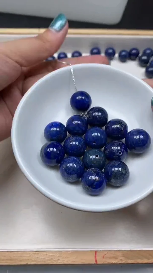 未镶嵌青金石散珠M716 青金石14mm2个8元