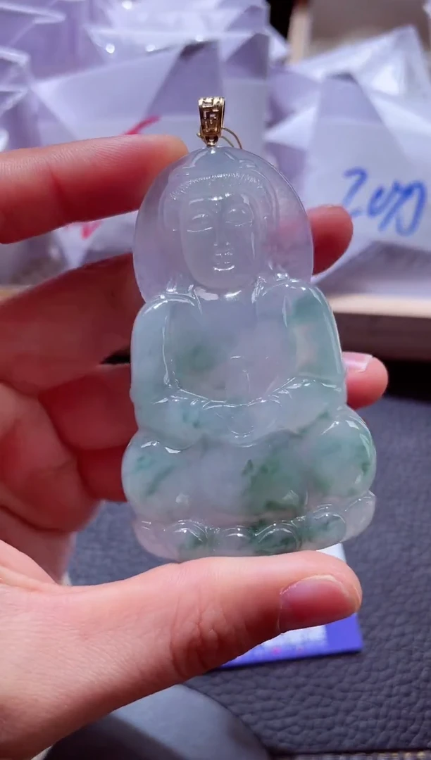 颈饰18K金镶嵌翡翠00006225