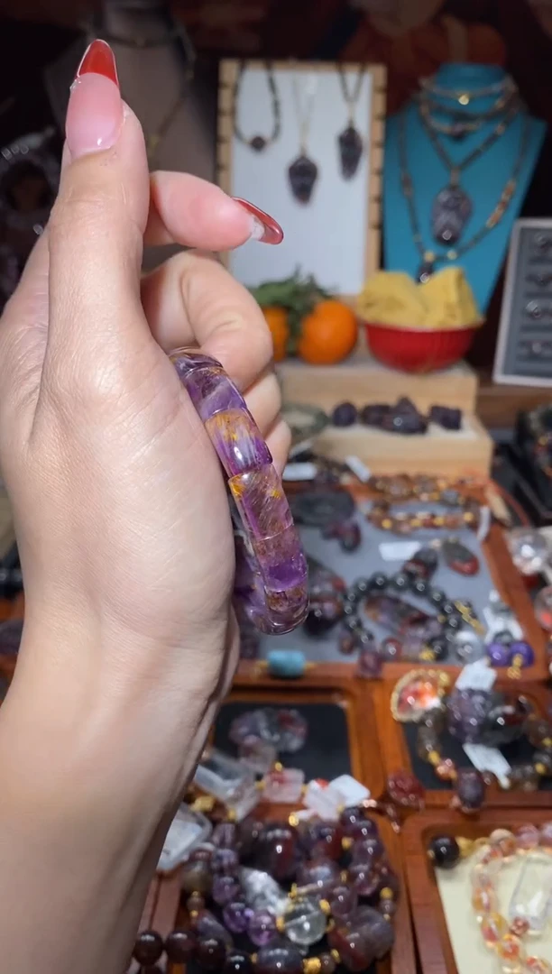 【闪购商品】水晶镯牌未镶嵌极光紫钛