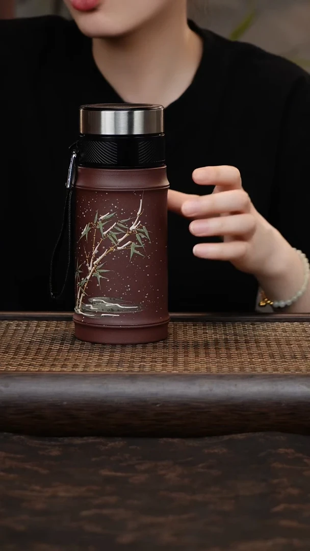 茶杯紫砂双层车载杯