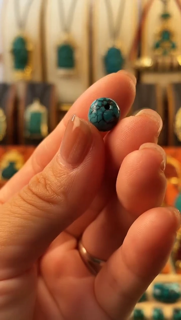 未镶嵌绿松石.网花 老型  9.2mm