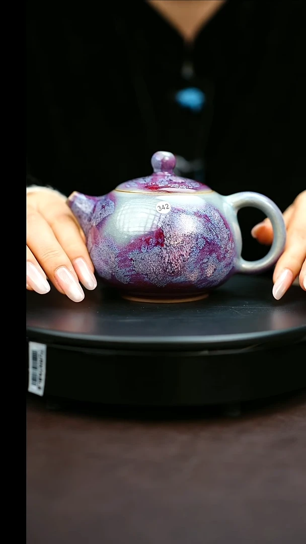 342#原矿钧瓷炉钧釉西施壶