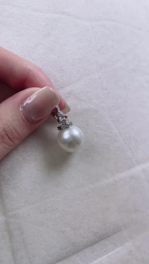 【闪购商品】海水珍珠吊坠银S925镶嵌a512