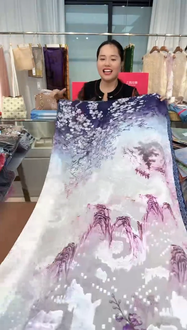 桑蚕丝305号六号直播价桑蚕丝羊绒围巾披肩
