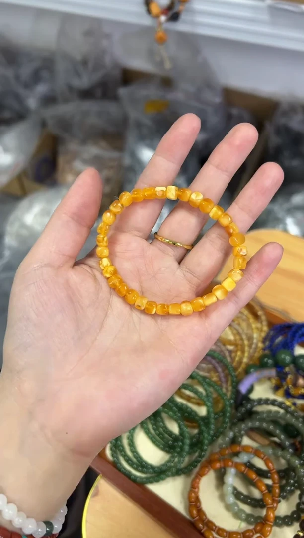 【闪购商品】蜜蜡手链未镶嵌回流蜜蜡不完美随行手链[978]