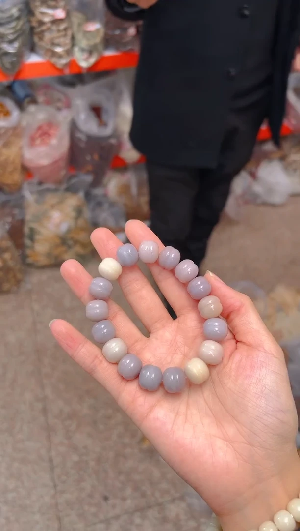 吊坠菩提根/象牙果紫色汉堡单圈