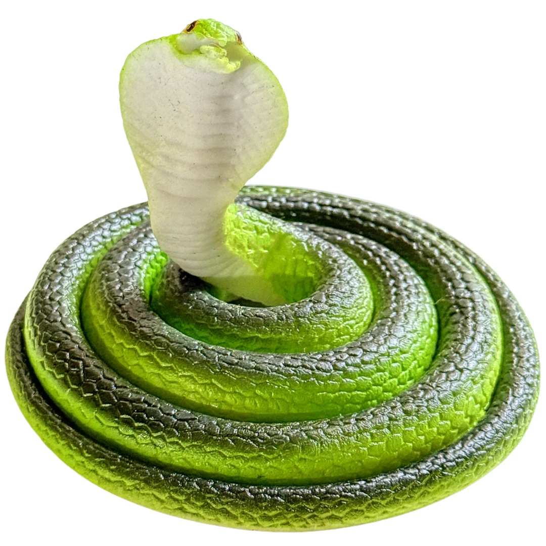 软胶蛇仿真蛇竹叶青眼镜蛇小青蛇幼儿园玩具吓人假蛇动物模型