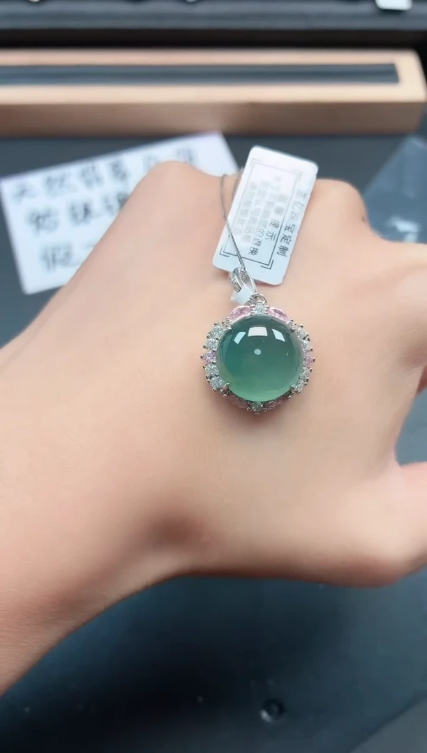 翡翠戒指银S925镶嵌1111111