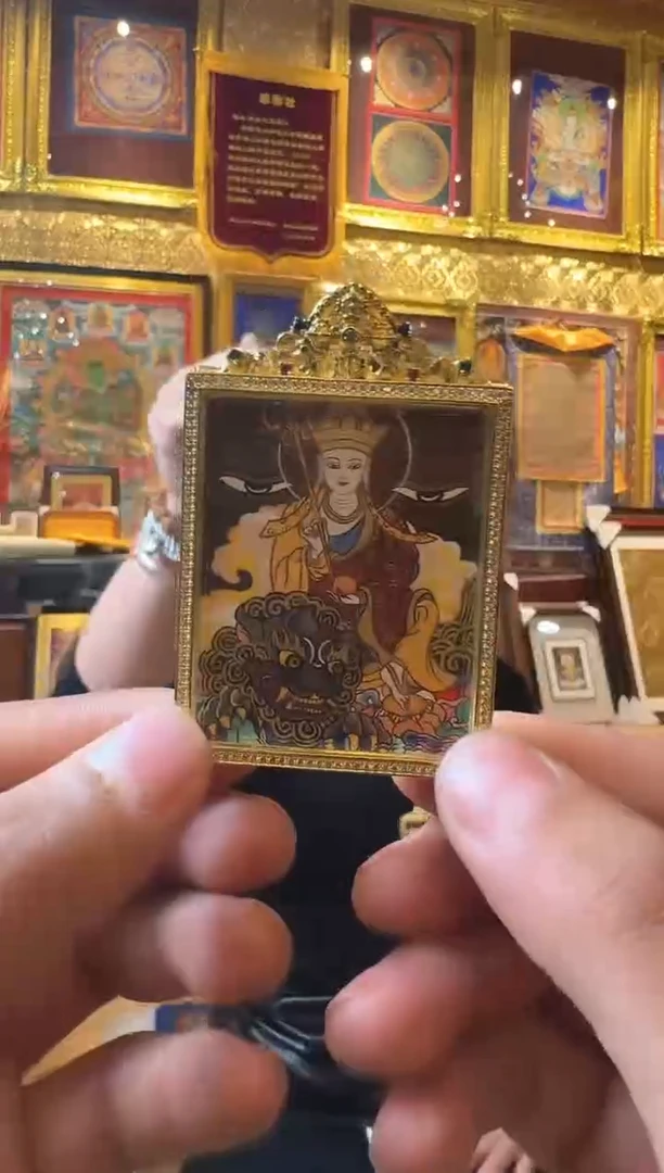 吊坠地藏王菩萨-热贡纯手绘唐卡