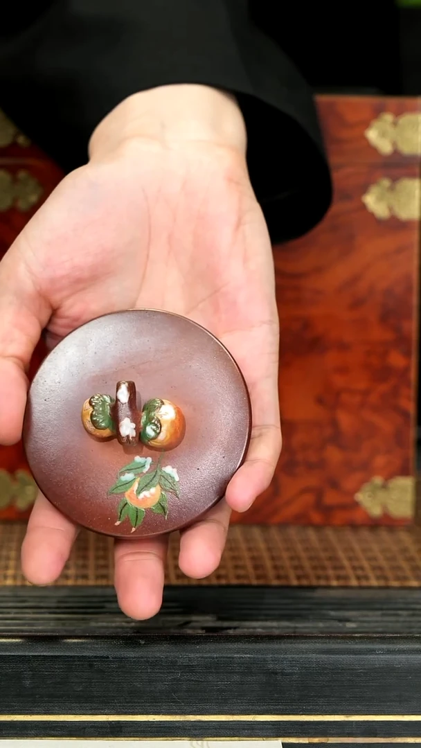 【闪购商品】紫砂茶壶18柴烧 柿柿如意