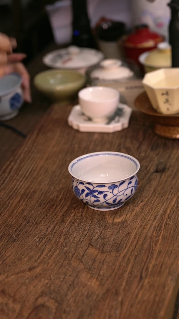 【青花主人杯】原创手工手绘茶器