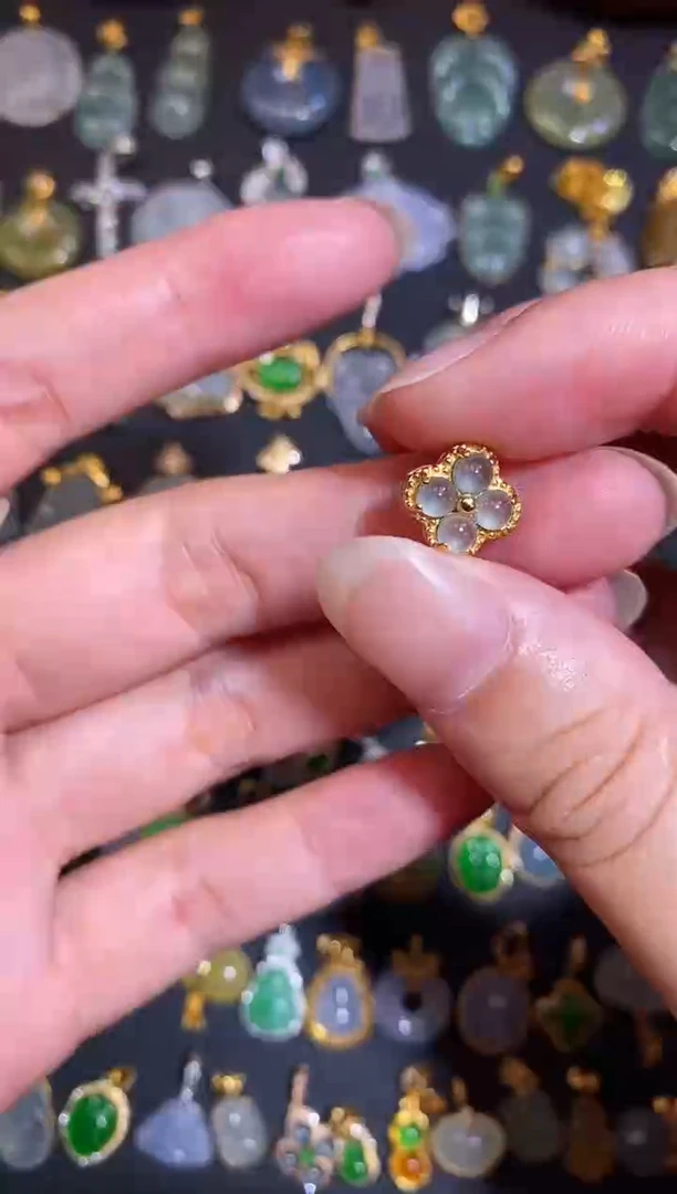 翡翠银S925镶嵌颈饰天然A货翡翠