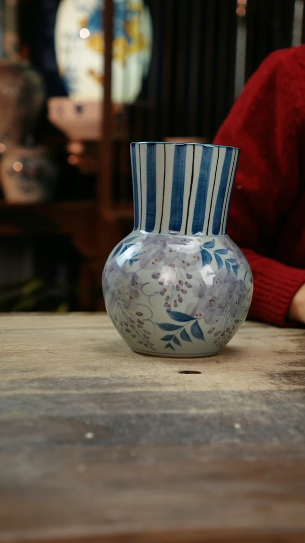 【闪购商品】瓷片景德镇纯手工釉下彩精品花瓶