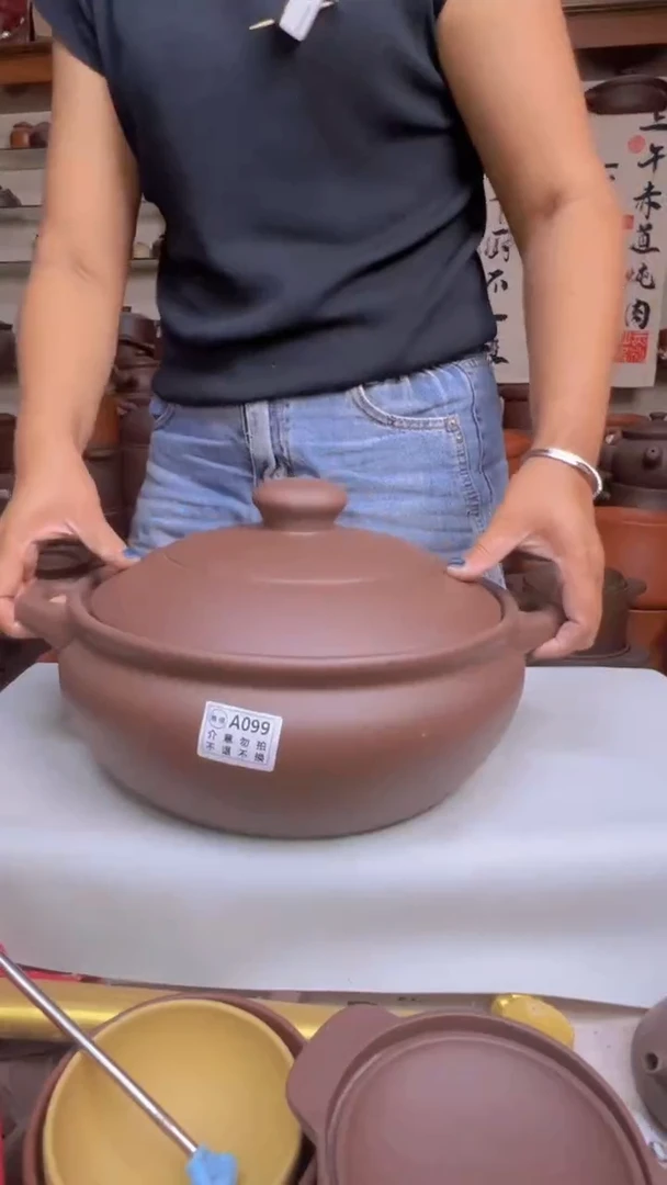 宜兴紫砂微瑕5.5升大火锅A099