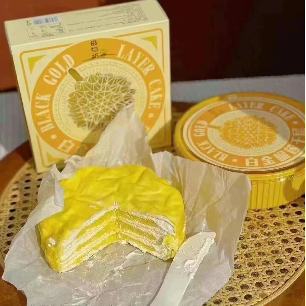 【白金榴莲千层蛋糕】（盒/400g）仅限太原六城区榆次可拍【N】