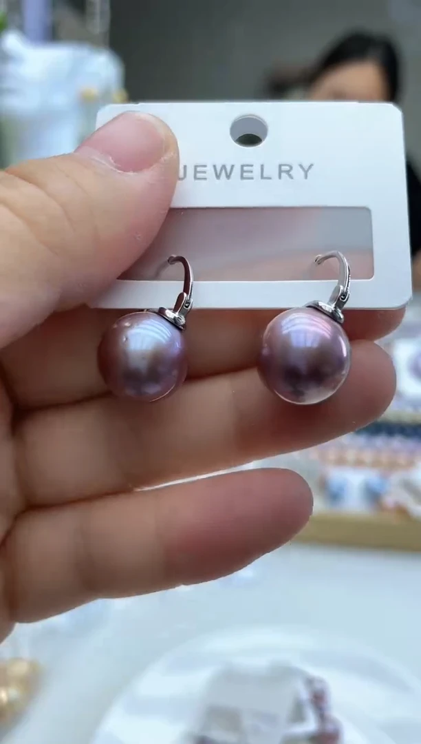 茶壶妖紫耳饰12mm