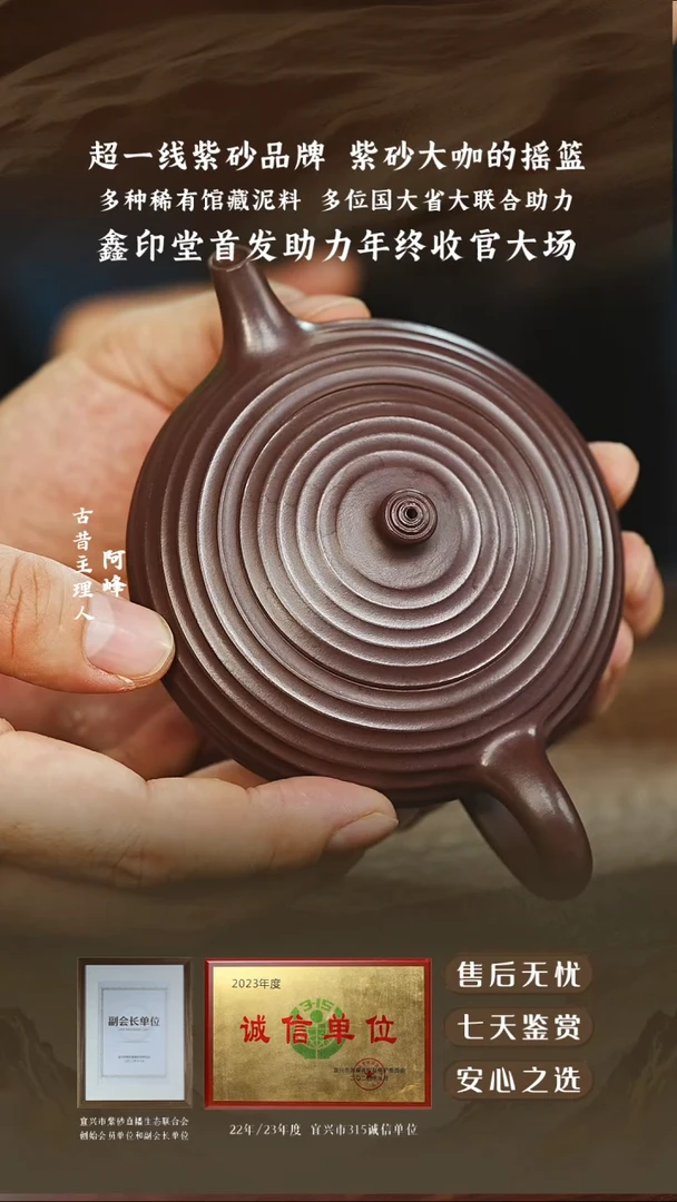 鑫印堂紫泥大红袍扁玉170cc