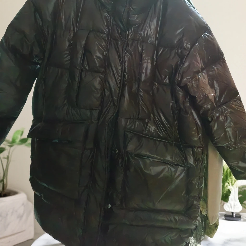 冬季韩版宽松加厚中长款白鸭绒保暖通勤外套