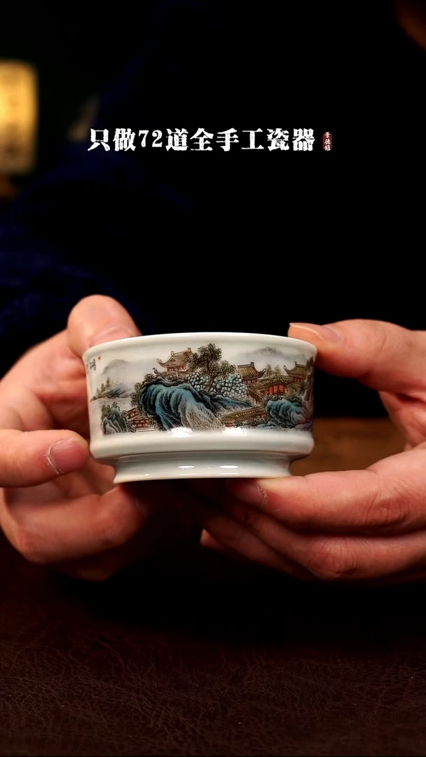 摆件陶简****爱景德镇手工手绘陶瓷