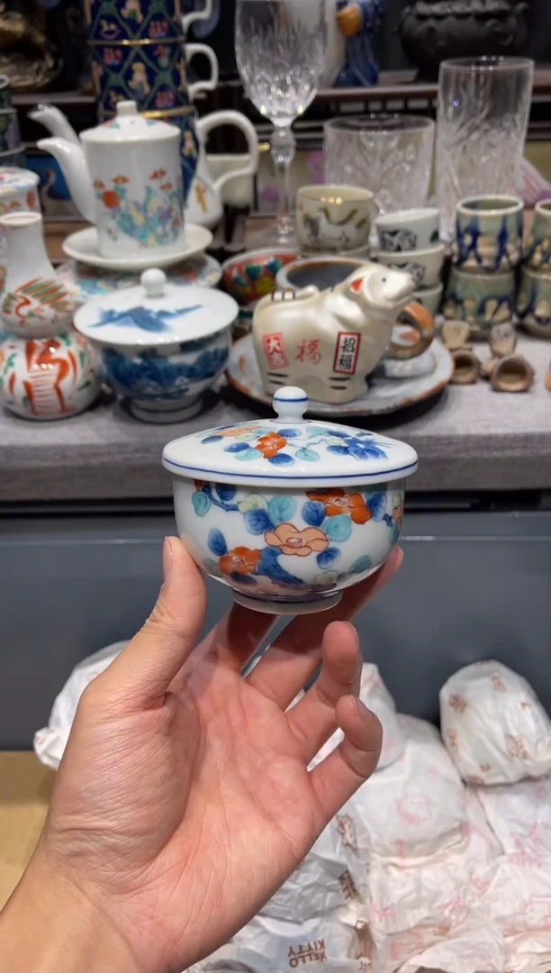 瓷片古伊万里盖杯
