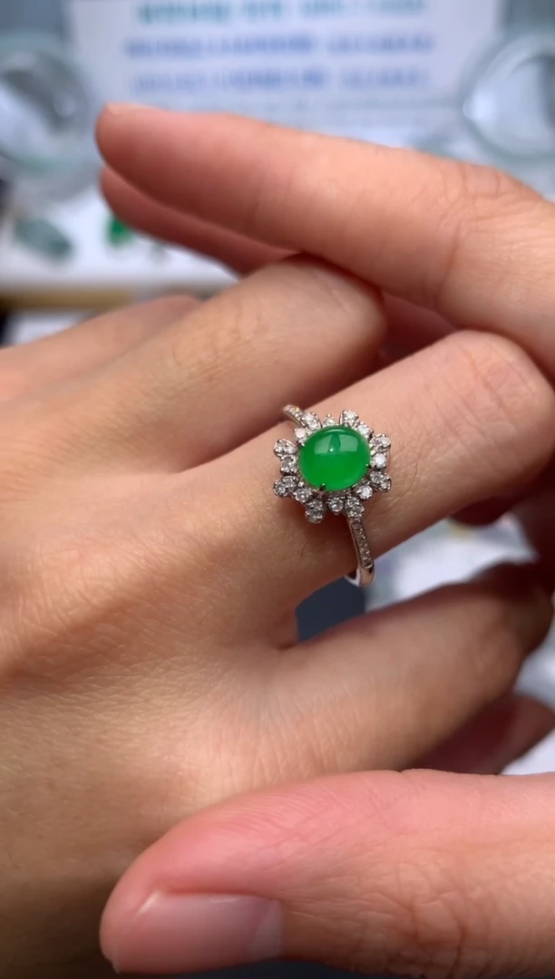 【闪购商品】定制翡翠18K金镶嵌模式推广期24小时鉴赏期