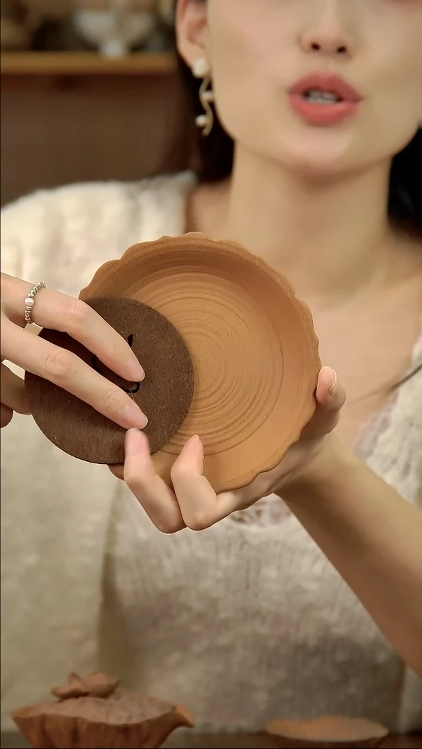 言野手作 葵口壶承加杯垫