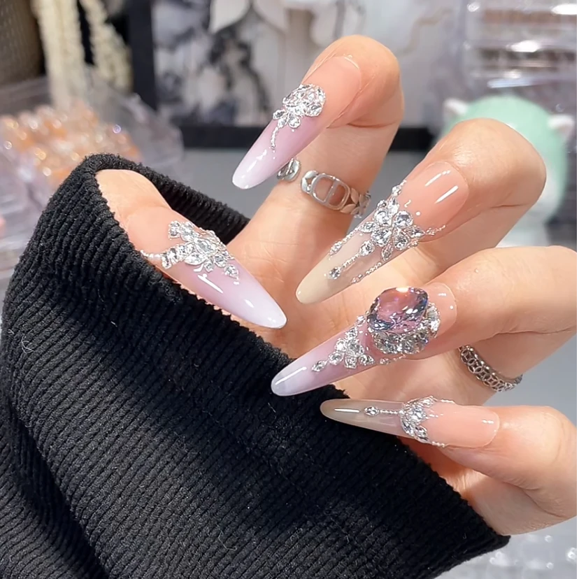 【紫玫瑰】纯手工穿戴甲高定款