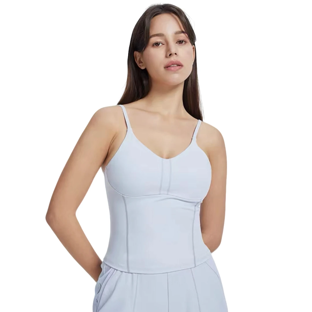 2034/0902 女式文胸跑步收副乳瑜伽上衣带胸垫内衣美背（款号混发）