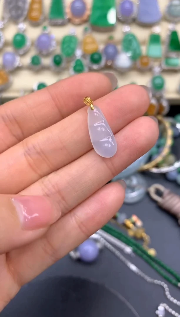 【闪购商品】翡翠颈饰18K金镶嵌140-中国好珍宝