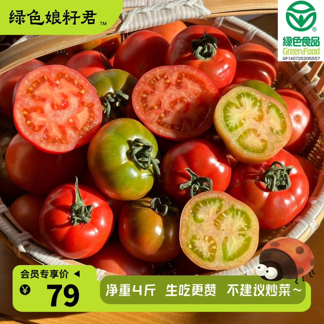 【绿色食品·牧心番·净重4斤】新鲜风味多汁生吃更赞！（不建议炒菜～）