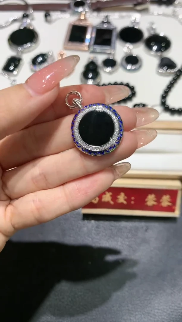 【闪购商品】翡翠吊坠(不含链)银S925镶嵌12多人多样性随机发货1件